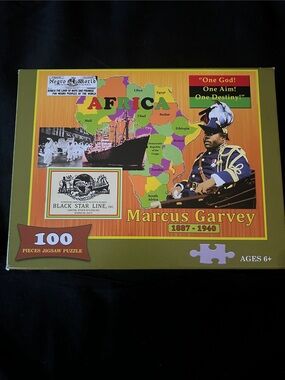 Marcus Garvey Africa 100-Piece Jigsaw Puzzle - Orange and Yellow